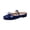 Blue, variant on Womens Backless Walking Mules, Patent Leather Bow Square Toe Wide Width Dress Flats, Office Dating Mary Jane Slides Red