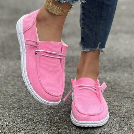 Women s Canvas Lace-Up Loafers  On Loafer Shoes Low Top Fashion Sneakers Casual Flat Comfortable Walking Shoes Slip for Women Christmas Halloween Gift