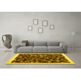 thumbnail image 3 of Ahgly Company Machine Washable Indoor Rectangle Abstract Yellow Contemporary Area Rugs, 8' x 12', 3 of 4
