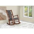 thumbnail image 7 of Sunny Designs Savannah Farmhouse Mahogany Wood Rocking Chair in Dark Brown, 7 of 7