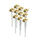 thumbnail image 1 of 10 Uds. Estacas de abeja para jardín, decoración de Metal para el patio, adornos artísticos para el patio delantero, palo artístico, púas florales, abejorros de resina para primavera y veran, 1 of 5
