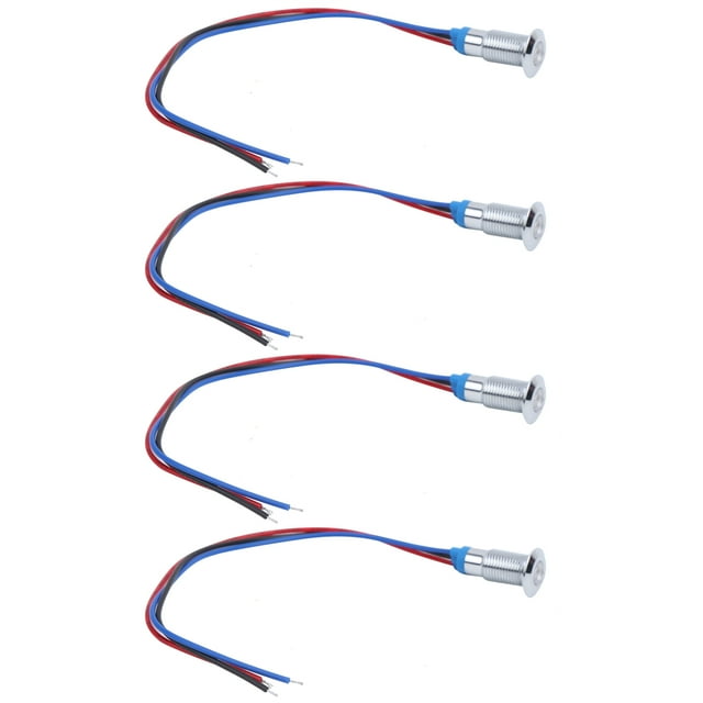 Luces Indicadoras LED Bling Bling 2 Colores Ánodo Común Impermeables 8 mm 220 V Rojo y Azul