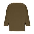 thumbnail image 7 of Tumotour Plus Size Summer Linen Shirts For Women'S Casual 3/4 Sleeve T-Shirt Short Sleeve V-Neck Athletic Workout Going Out Tops, 7 of 7