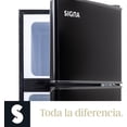 thumbnail image 4 of Mini Refrigerador 86L (3 pies cubicos) Frigobar Compacto Silver Refrigerador Pequeño Con congelador de Acero Inoxidable Ideal Para Espacios Pequeños Frigobar Mini Multifuncional (Negro), 4 of 5