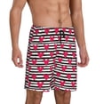 thumbnail image 2 of Sikiie Hearts And Lines Mens Pajama Shorts, Lightweight Lounge Pant with Pockets Soft Sleep Pj Shorts for MenXX-Large, 2 of 6