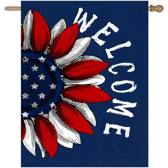 Large Spring Summer House Flags 28x40 Double Sided Bluebird Garden Flag Floral Birds Flag for Outside Porch Yard Outdoor Flower Garden Decor