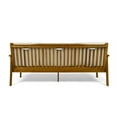 thumbnail image 4 of GDF Studio Dupont Outdoor Acacia Wood 3 Seater Sofa with Cushions, Teak and Cream, 4 of 9