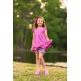 thumbnail image 3 of Millie Loves Lily Violet Angel Sleeve Top & Block Floral Print Shorts Set,(Size 3T-12),2PCS, 3 of 3