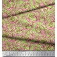 thumbnail image 2 of Soimoi Tissu en Voile de Coton à Pois et Roses Imprimé Floral au Mètre 56 Pouces de Large, 2 of 3