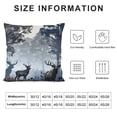 thumbnail image 5 of BANET Throw Pillow Cushion Cover, Forest Design Abstract Woods North American Wild Animals , Decorative Square Accent Pillow Case 18x18in, 5 of 5