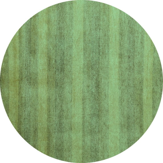 Ahgly Company Indoor Round Abstract Turquoise Blue Modern Area Rugs, 6' Round