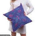 thumbnail image 5 of Ambesonne Jungle Leaves Fabric by the Yard Upholstery, Geometric Circular, 3 Yards, Fuchsia Violet Blue, 5 of 5