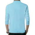 thumbnail image 6 of Dwaogom Men's Casual Shirts Classic Button Basic Long Sleeve Shirt Solid Color Cotton Tees Stylish Tops Turndown Collar Long Sleeve Blouse Shirt, 6 of 6