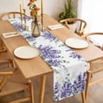 thumbnail image 3 of Eucalyptus Lavender Table Runner 48 Inches Long Farmhouse Dress Scarves, Botanical Watercolor Flowers Leaves Dining Tablerunner for Coffee Table/Kitchen Island/Party Décor, 13" x 48", 3 of 8