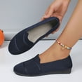 thumbnail image 5 of Mqqzkk Women's Knitted Flat Shoes Lightweight Comfy Loafers Footwear Casual Breathable Mesh Walking Shoes, 5 of 5