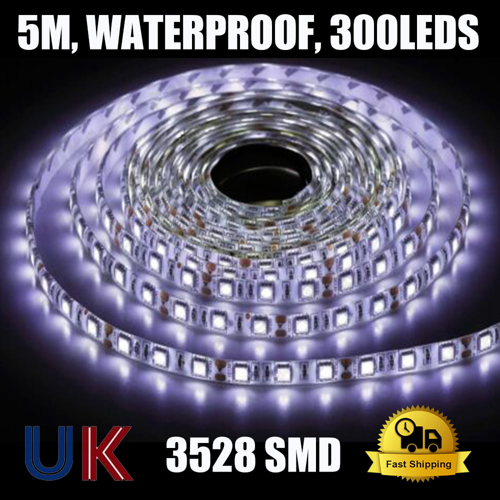 Orange LED Strip light 5050 3528 SMD Waterproof 12V DRL car marker light lot 5m 