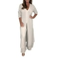 thumbnail image 1 of Kcodviy Robe Longue en Chiffon Décontractée pour Femmes Ensemble de Robe à Manches et Pantalon Décontracté Deux Pièces pour Fête, 1 of 5