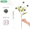 thumbnail image 3 of Uxcell 6 Paquetes de Flores de Bola de Crisantemo Artificiales 20.08 pulgadas 5 cabezas Ramo de Crisantemo de Seda Azul Oscuro, 3 of 6
