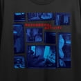 thumbnail image 7 of Paranormal Activity Blue Video Footage Collage Women's Black Crew Neck Short Sleeve Crop Top
-Medium, 7 of 7
