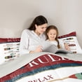 thumbnail image 5 of Homewish Teens Rustic Farmhouse Full Size Comforter Sets, White Red Lake House Bedding Comforter Set, Wooden Boat Paddle Reversible Bedding Sets, Ultra Soft Bedroom Decor, 3-Piece, 5 of 8