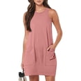 thumbnail image 6 of Dresses for Women Summer Crew Neck Sleeveless Dress Casual Beach Cotton Workout Sport Tennis Athletic Mini Dress with Pockets, 6 of 6