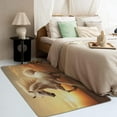 thumbnail image 3 of Horse Rugs for Bedroom - 4x5 Rug - Horse Rug - Western Animal Area Rug - Running White Horse Rugs - Sunset Carpet S-&166, 3 of 7