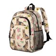 thumbnail image 2 of German Shepherd and Floral Backpack for School, Cute School Bag with Adjustable Shoulder Straps and Padded Back, 15"x11.42"x5.5", 2 of 4