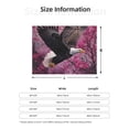 thumbnail image 5 of Yiaed Flower Bald Eagle Print Blanket Throw Blanket Soft Cozy Flannel Blanket for Home Bed Sofa Couch Chair-50"x40", 5 of 6