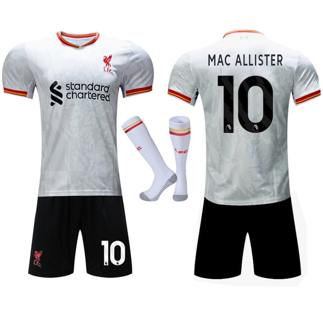 Liverpool 2024-25 Home Kit with Socks - No.10 Mac Allister for Kids & Adults