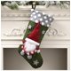 thumbnail image 1 of Suministros de decoración navideña, bolsa de dulces de árbol en blanco con copos de nieve de Papá Noel, medias navideñas de felpa para decoración del hogar, fiesta y festival, 1 of 4