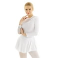 thumbnail image 4 of Sxiwei Women's Adult Double Layer Mesh Skirt Figure Skating Dress Ice Skating Dresses White XL, 4 of 7