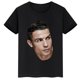 thumbnail image 3 of Camiseta de algodón negra de manga corta de verano para niños y niñas, ropa deportiva, camisetas con estampado de estrella de fútbol Ronaldo, ropa para niños, 3 of 5