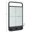 thumbnail image 5 of Kate and Laurel Decatur Hanging Wall Organizer with Hooks, Black 18x5x30, 5 of 8
