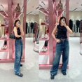 thumbnail image 5 of Otoño e Invierno nuevo AC gato barba arrugas Nostalgia pierna ancha vaquero pantalones de suelo de las mujeres de cintura alta aspecto suelto Delgado versátil, 5 of 5