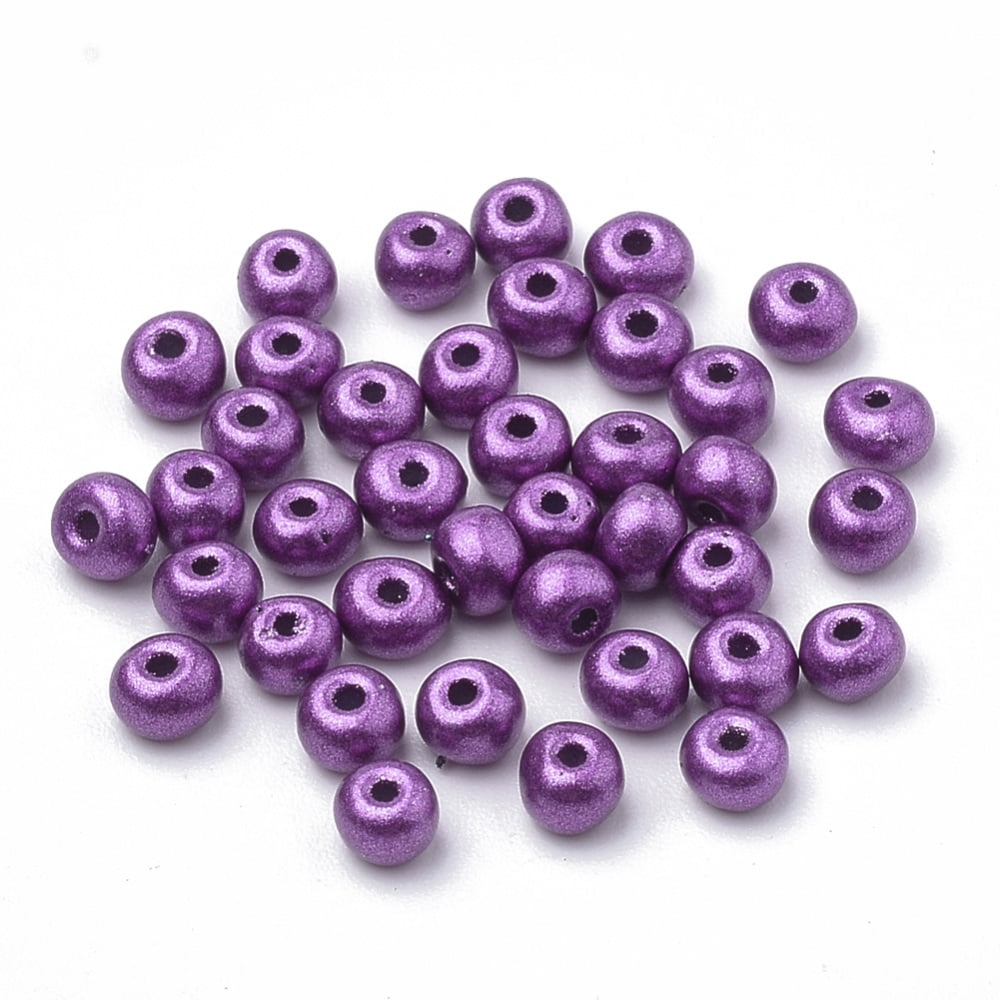6/0 Baking Paint Glass Seed Beads Round Blue Violet 4~4.5x3mm Hole: 1~1.2mm about 4500pcs/bag about 450g/bag