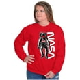 thumbnail image 4 of Retro Astronaut NASA Worm Logo Sweatshirt for Men or Women Brisco Brands S, 4 of 6