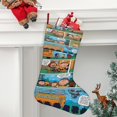 thumbnail image 2 of ¡Corre, Charlie Brown! (2) Tema: Calcetines de Navidad, fino lino blanco para colgar en escaleras y chimenea, decoración navideña para el hogar, regalo de Navidad. 54cm × 38cm, 2 of 5