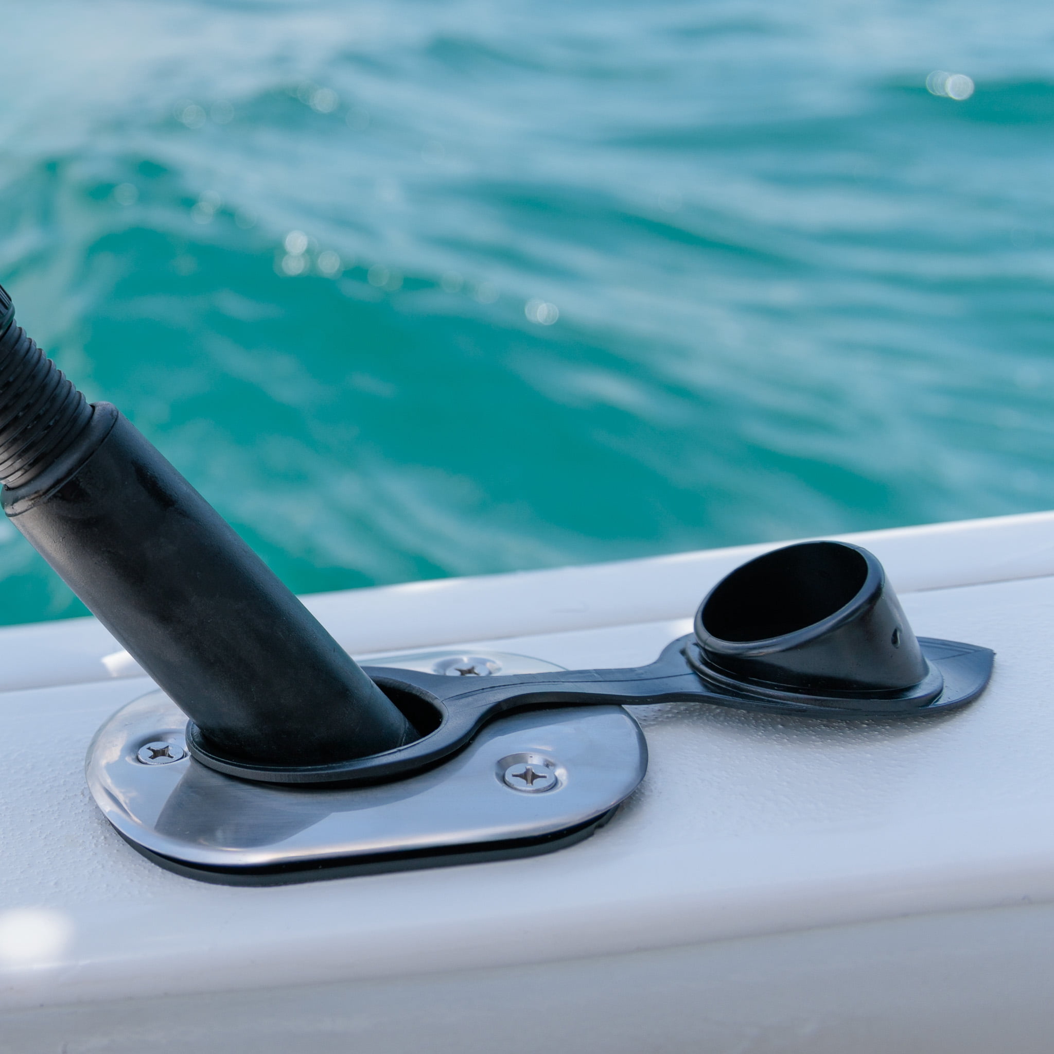 D DRIFT ALL THINGS WATER 9" Stainless Steel Marine Fishing Rod Holder, Flush Mount, 30 Degrees