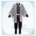 thumbnail image 4 of Disfraz de anime para cosplay, traje de kimono, capa de equipo, uniforme, traje de batalla, versión para adultos Xiaoba Nine Purple Black XL   JM, 4 of 5