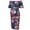 01 Blue, variant on Weiqiqre Dresses for Women Plus Size Women's Sleeveless Print Dress Off Shoulder Casual Maxi Dress