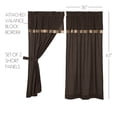 thumbnail image 2 of VHC Brands, Kettle Grove, Cotton, 63x36, Short Panel with Attached Valance, Block Border, Set of 2, Tan, 2 of 5