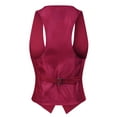thumbnail image 4 of Made by Olivia Women's Dressy Casual Versatile Racerback Vest Three Button Tuxedo Suit Waistcoat, 4 of 5