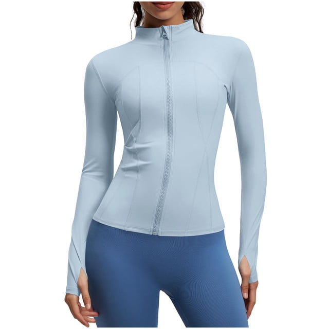Tops de Cuello Alto para las Mujeres Camisa de Yoga de Manga Larga Deportes Running Gym Set
