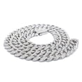 thumbnail image 7 of Round Cut Lab Created Moissanite Diamond 6MM Width Cuban Link Chain Necklace For Men In 14k White Gold Over Sterling Silver 30" Length(Color G-H,Clarity VVS1,7.5 Ct), 7 of 7