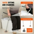 thumbnail image 4 of KFFKFF Safety Support for Toilet, Toilet Seat Structure, Customizable Width & Height to Suit Various Toilets, Can Hold Up to 300lbs, Toilet Grip Bars with Cushioned Armrests for Individuals, 4 of 9