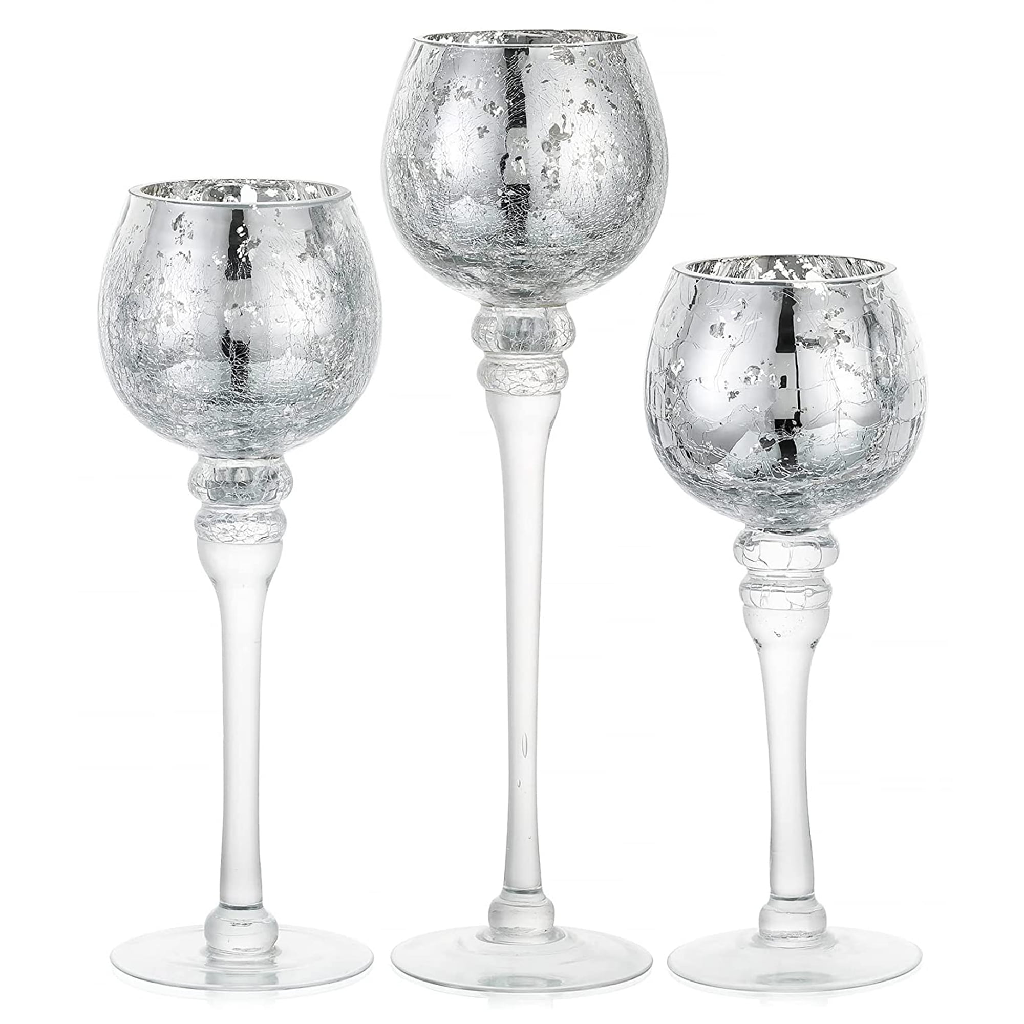 Champagne Style Glass Floating Candle Holder 30 cm tall Confectionery Fruit 