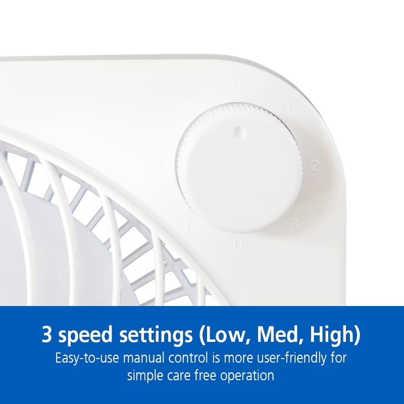 (2 pack) Mainstays 9 inch Personal Box Fan with 3 speeds White