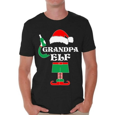 Awkward Styles Grandpa Elf Shirt Elf Christmas Tshirts for Men Grandpa Elf Christmas Shirt Grandpa Elf Christmas Holiday Top Funny Elf Suit Xmas Party Holiday Men's Tee Grandpa Xmas Gift (Best Birthday Gifts For Grandpa)