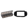 thumbnail image 1 of 1 Pcs Black 8 in 1 Game Card Memory Card Case & 1 Pcs Black Silicone Skin Protector Cover Case Shell, 1 of 8