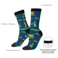 thumbnail image 4 of KLL Little Pirate Crocodile Print Cool Socks Men's Women's Crew Socks Funny Crazy Novelty Stockings, 4 of 6